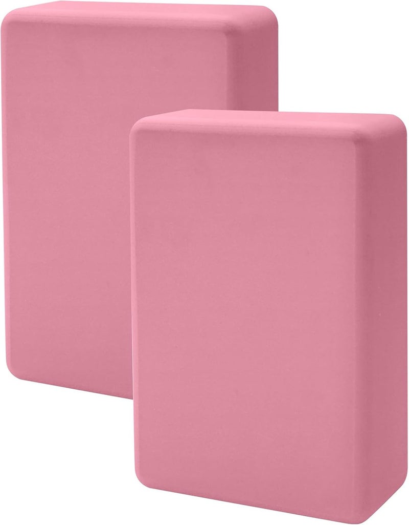 Corsiampoo Yoga Blocks, 9x6x4 Inches, Supportive Eva Foam Blocks, Sturdy Non Slip Yoga Block for Pilates Meditation, Stretching and Toning, Yoga Accessories - Image 1